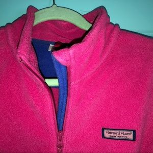 Vineyard Vines Fleece Full Zip Jacket Pink XL